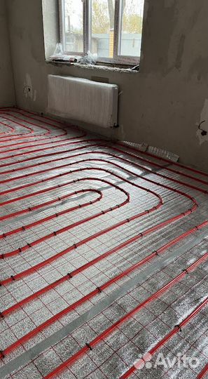 Теплый пол. Монтаж отопления. Водоснабжение