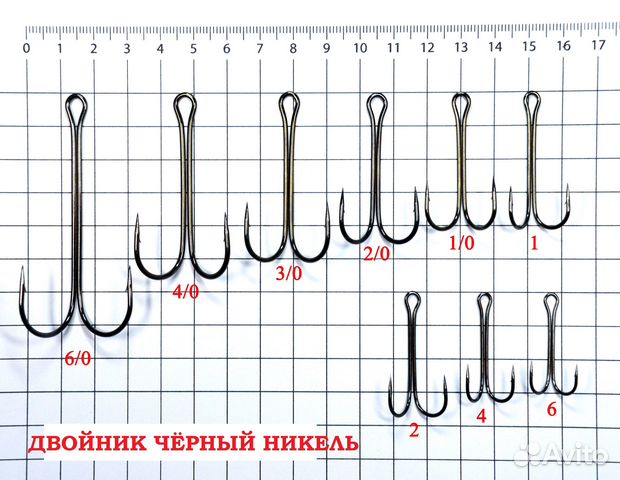 крючки "volzhanka worm hook" #12 (10шт/уп). крючки тройники рыболовные 5/0 размеры.