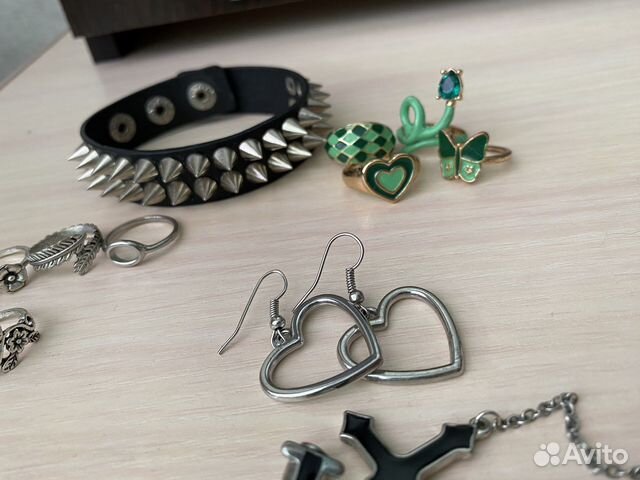 Серьги кольца браслет бижутерия