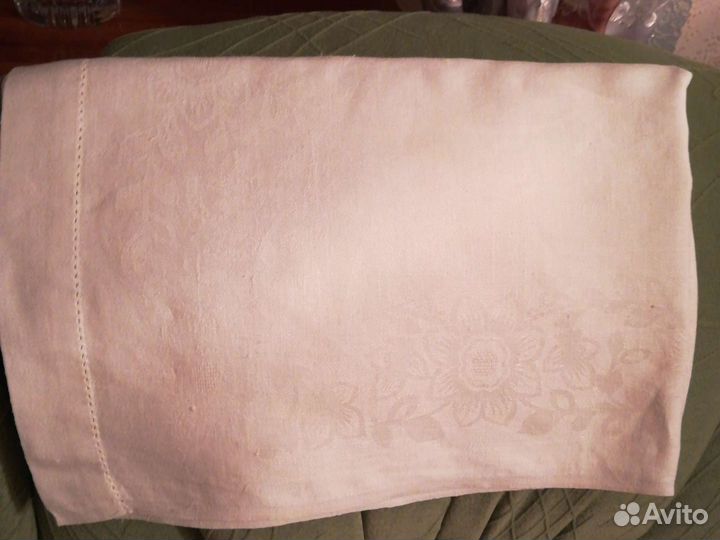 Полотенце льняное СССР белое