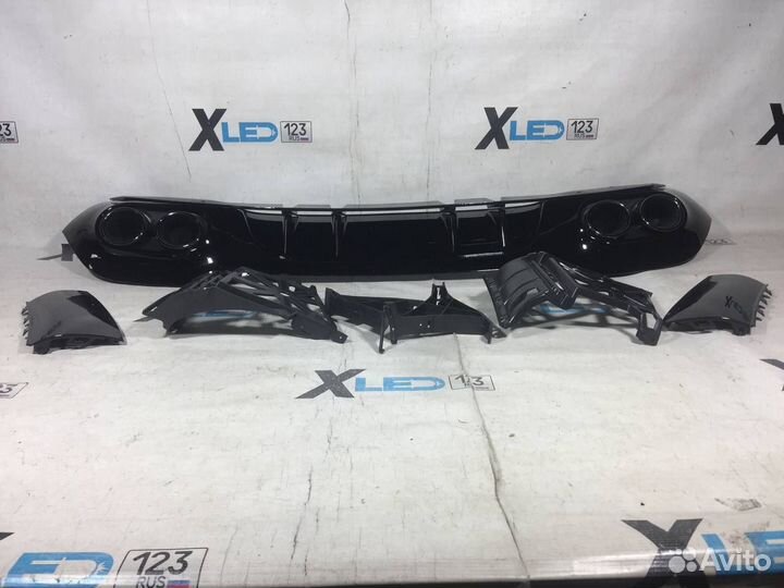 Диффузор с насадками w177 AMG A45 на седан