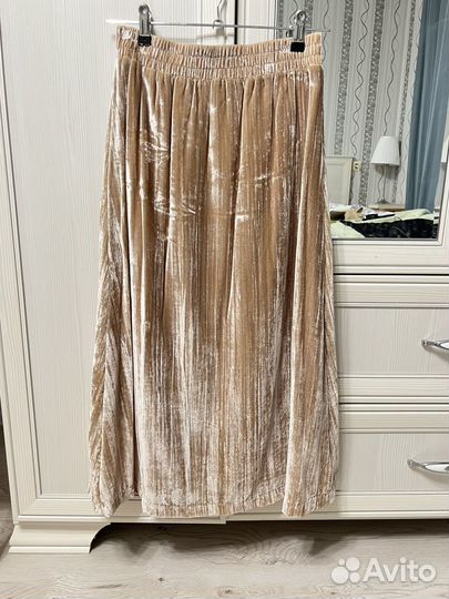 Юбка велюровая hm xs/s