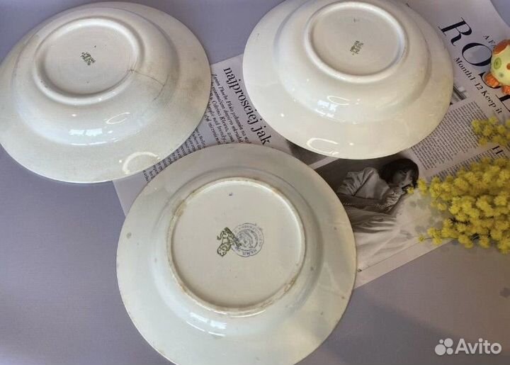 Тарелки зик конаково СССР сирень ягоды