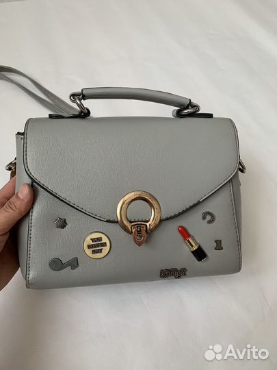 Женская сумка через плечо, серая 17*22