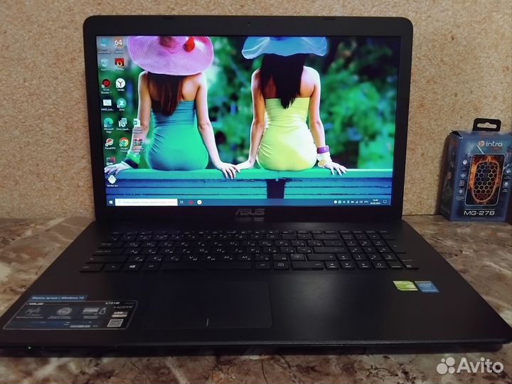 Огромный игровой ноутбук Asus 4 ядра