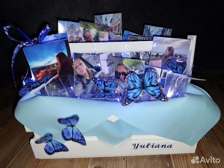 Праздничный подарок,Букет из бабочек,фотографий