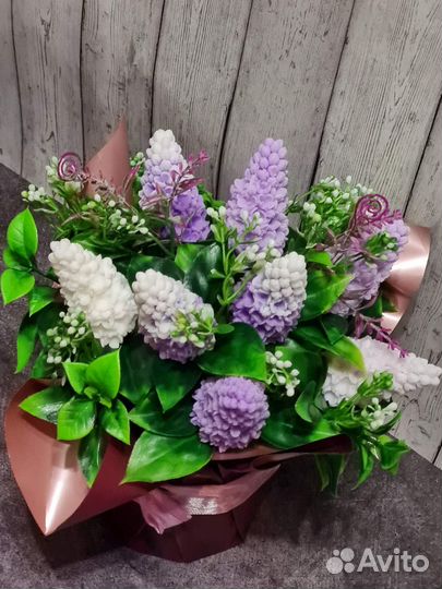 Букет из мыла. Сиренька в наличии