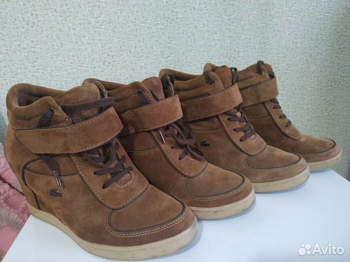 Ботинки на танкетке lacoste оригинал