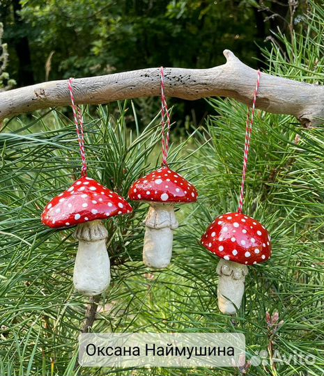 Гриб -Мухомор. игрушка на ёлку