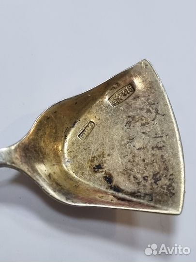 Ложечка, для соли, специй. Серебро 875 проба. Зв