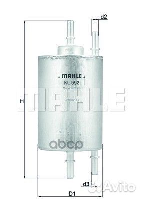 Фильтр топливный kl592 Mahle/Knecht