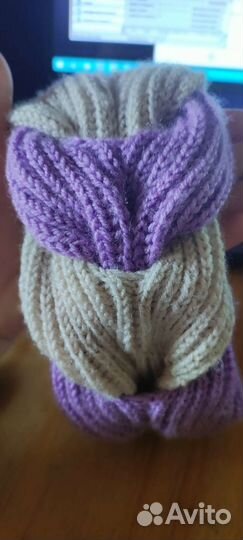 Повязка на голову для девочки вязаная