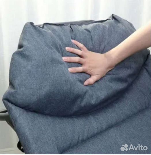 Раскладушка для рыбалки, с матрасом и подушкой