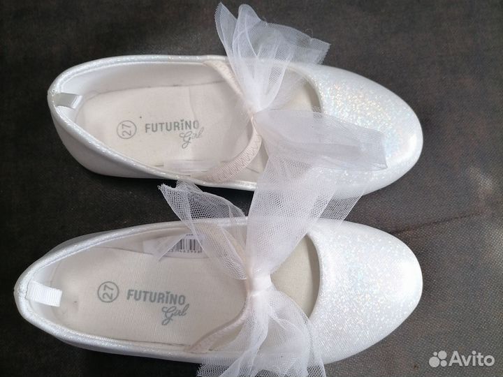 Туфли для девочки 27 размер белые