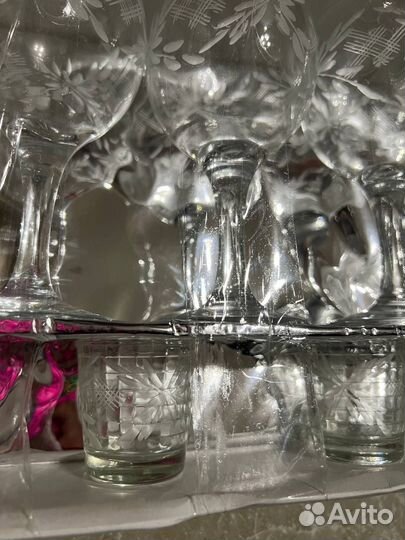 Подарочный набор бокалов + стопок хрусталь