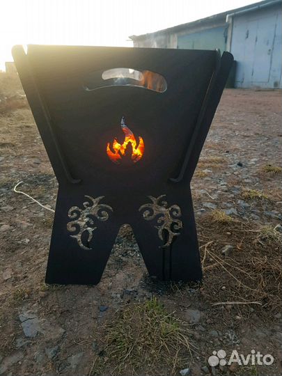 Мангал разборный, вертикальный