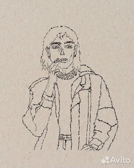 Татуировка в тату студии, модель на тату