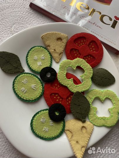 Набор еды для детской кухни из фетра