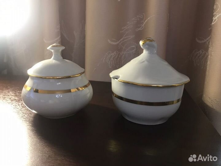 Набор Сахарница, Конфитюрница, Чашки, Блюдца