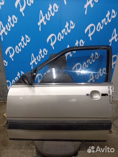 Ауди 100 44 кузов дверь передняя левая серебристая