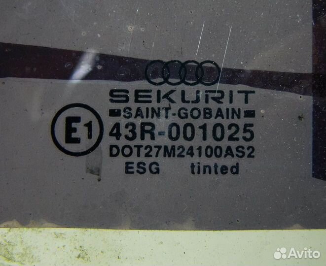 Стекло двери задней левой Audi 80 B3