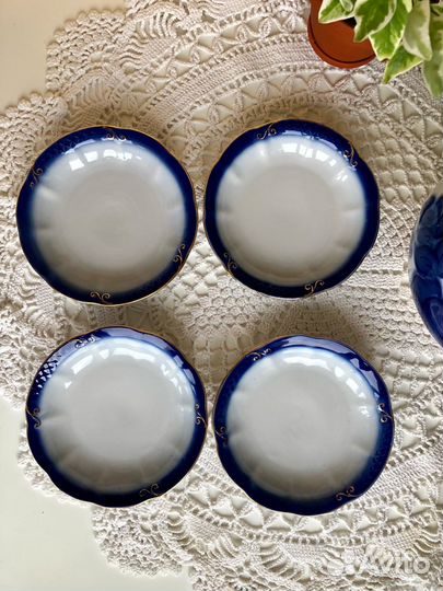 Тарелка блюдце розетка кобальт СССР Kahla