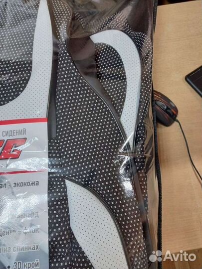 Авточехлы ваз 13,14,15 чёрные с белым спорт