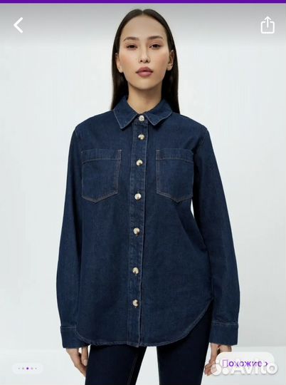 Джинсовая рубашка зарина