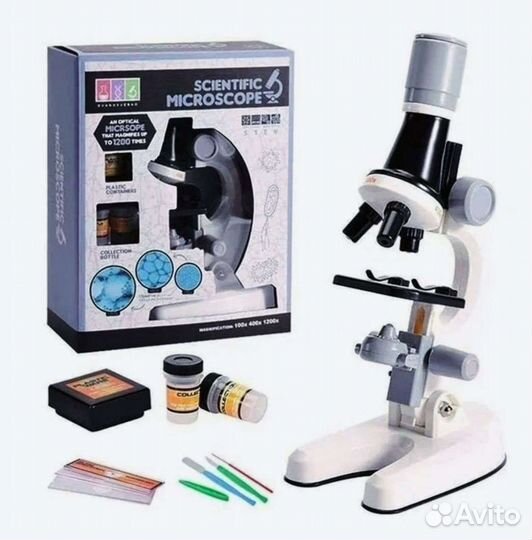 Микроскоп детский Юный учёный с подсветкой