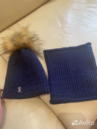 Шапка и снуд для девочки 2-6 лет