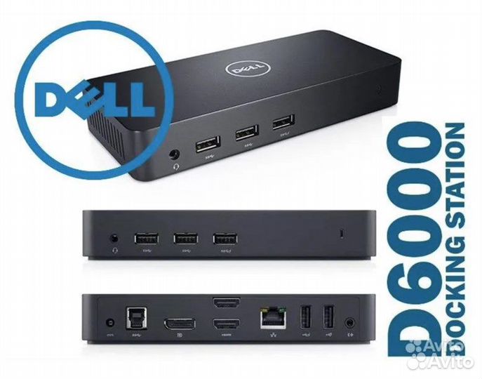 Новая Док-станция Dell D6000 (452-bcyh) USB-C Disp