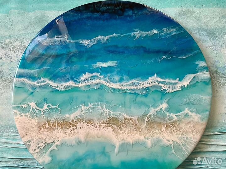 Картина из эпоксидной смолы море