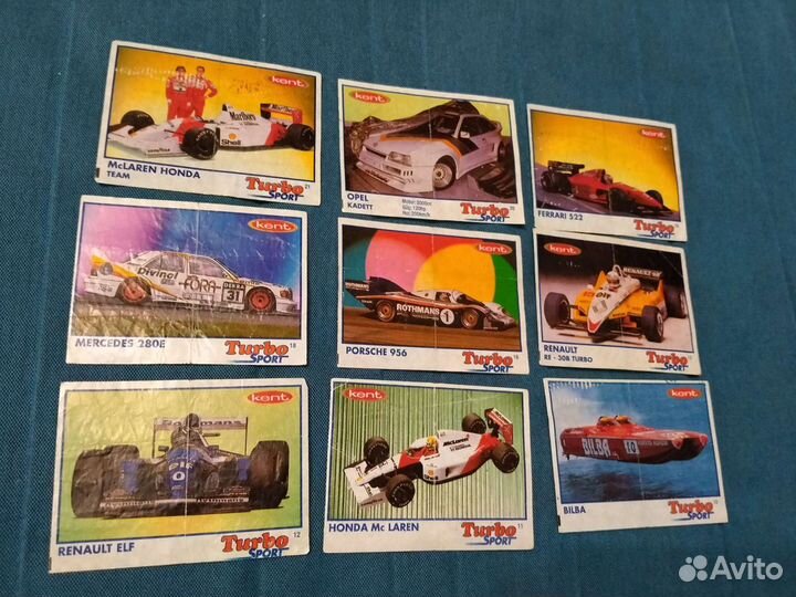 Вкладыши от жвачки Turbo Sport