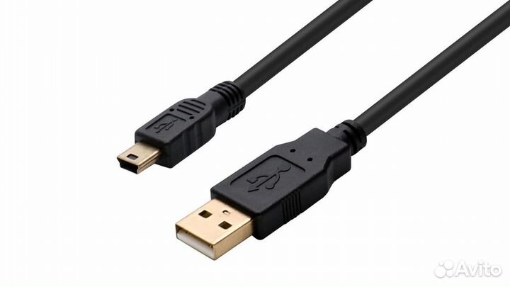 Кабель мини USB на USB 2.0 бу простые и с феритом