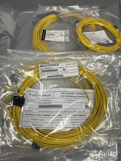Оптические патчкорды 7/10/15m sm lc-lc