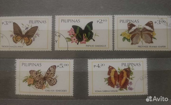 Марки с изображениями насекомых