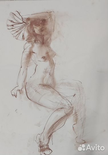 Наброски графика карандаш