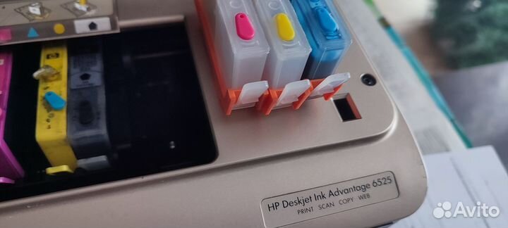 Принтер hp deskjet 6525 с новыми картриджами 655