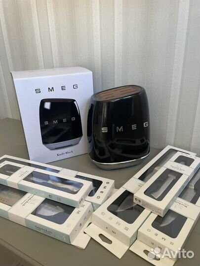 Набор ножей Smeg Черный ножи Смег