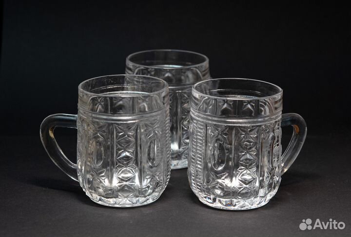 Набор хрустальных мини бокалов 6 штук,СССР