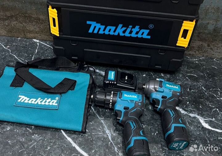 Шуруповерт+импакт Makita 2в1 бесщеточный