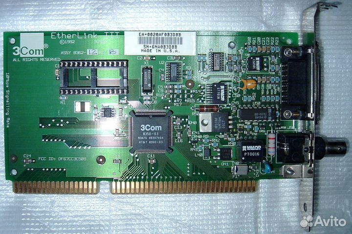 Сетевые карты Ethernet 10 Мбит/с 16 bit ISA