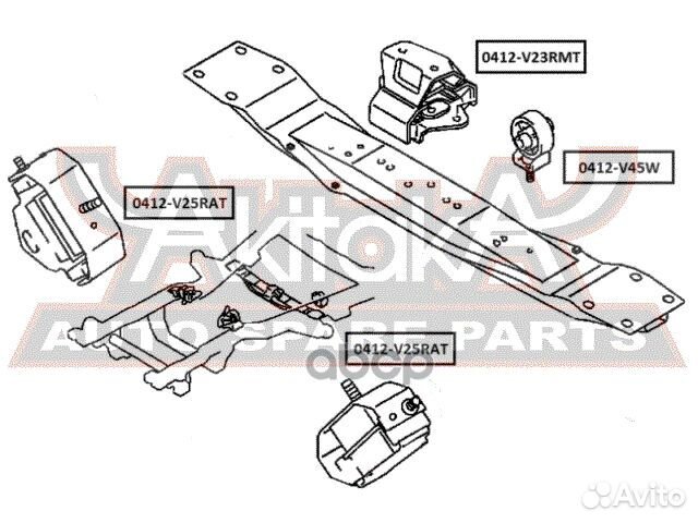 Опора двигателя задн. mitsubishi pajero II