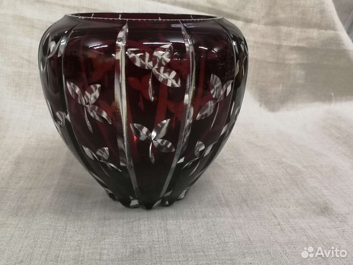 Ваза цветное стекло СССР