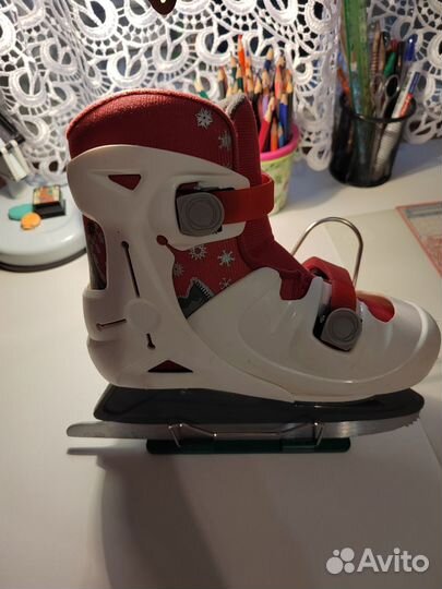 Коньки детские раздвижные oxylane 32-36р(Декатлон)