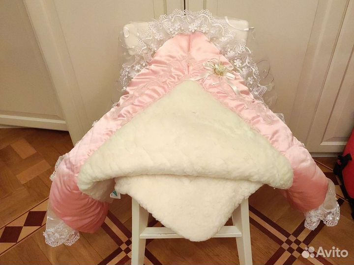 Конверт на выписку для девочки утепленный