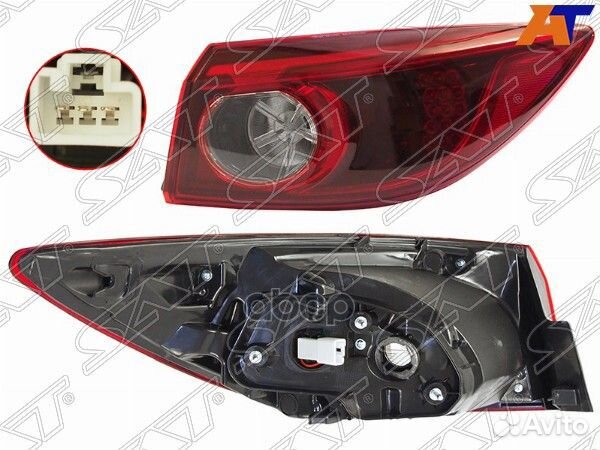 Фонарь задний mazda 3/axela 16-19 RH LED 4D ST