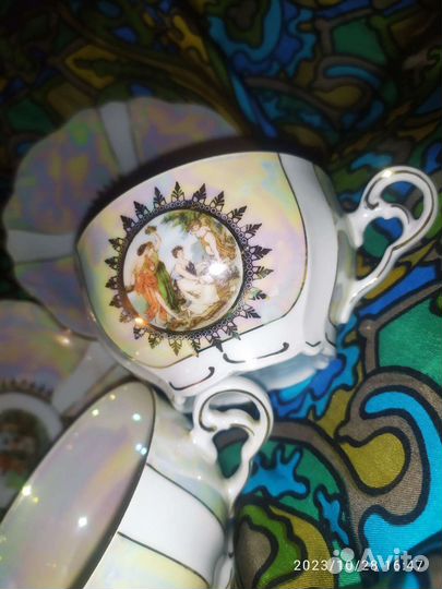 Сервиз неполный Германия фарфор винтаж сахарница