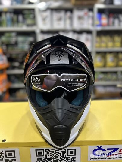 Шлем MT synchrony DUO sport dual gloss black white