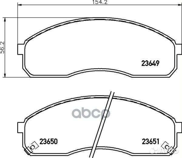Колодки тормозные дисковые перед NP6017 NIS
